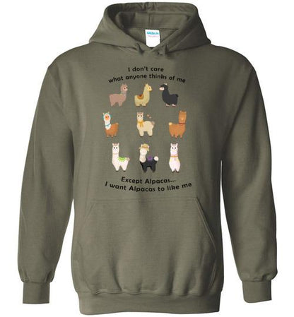 I Want Alpacas to Like Me Gildan Heavy Blend Hoodie Purely Alpaca