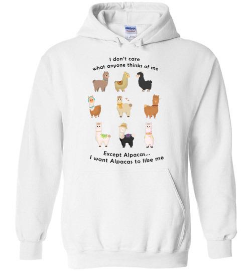 I Want Alpacas to Like Me Gildan Heavy Blend Hoodie Purely Alpaca