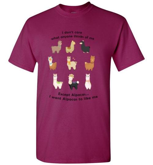t-shirt: I Want Alpacas to Like Me Gildan Short-Sleve Purely Alpaca
