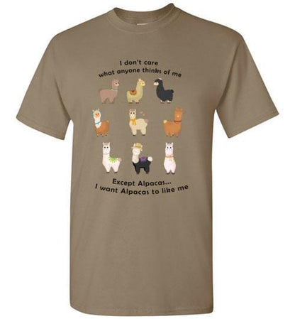 t-shirt: I Want Alpacas to Like Me Gildan Short-Sleve Purely Alpaca