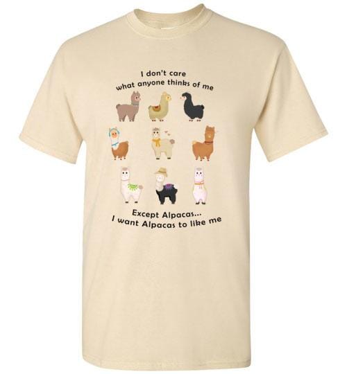 t-shirt: I Want Alpacas to Like Me Gildan Short-Sleve Purely Alpaca