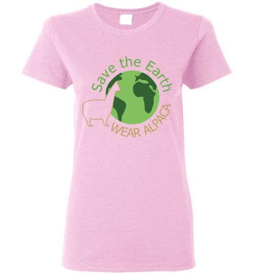 t-shirt: Save the Earth Wear Alpaca - Ladies Cut Purely Alpaca