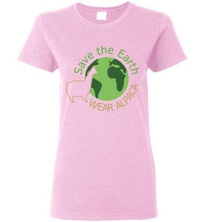 t-shirt: Save the Earth Wear Alpaca - Ladies Cut Purely Alpaca