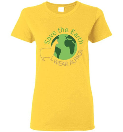 t-shirt: Save the Earth Wear Alpaca  Ladies Short-Sleeve Purely Alpaca