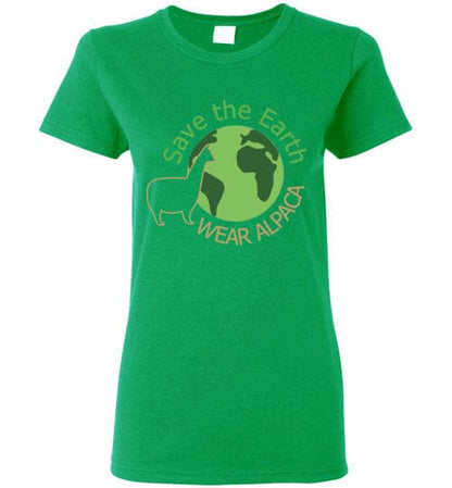 t-shirt: Save the Earth Wear Alpaca  Ladies Short-Sleeve Purely Alpaca