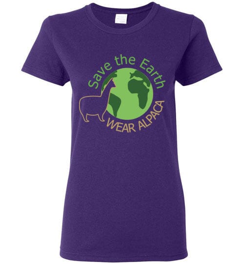 t-shirt: Save the Earth Wear Alpaca  Ladies Short-Sleeve Purely Alpaca