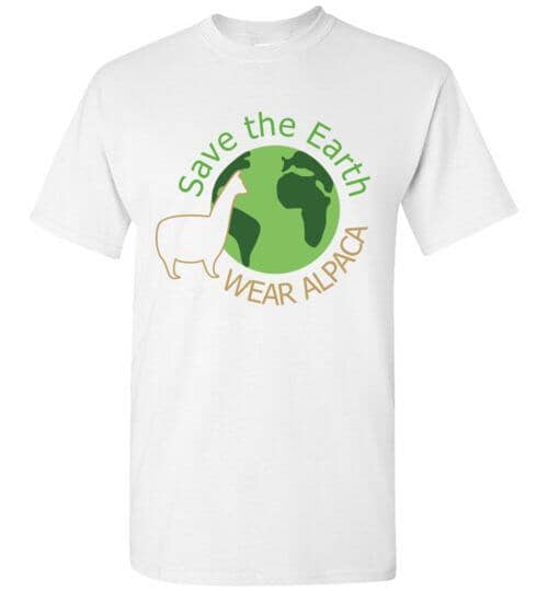 t-shirt: Save the Earth Wear Alpaca - Short-Sleeve Purely Alpaca