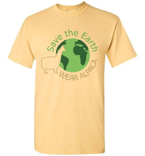 t-shirt: Save the Earth Wear Alpaca - Short-Sleeve Purely Alpaca