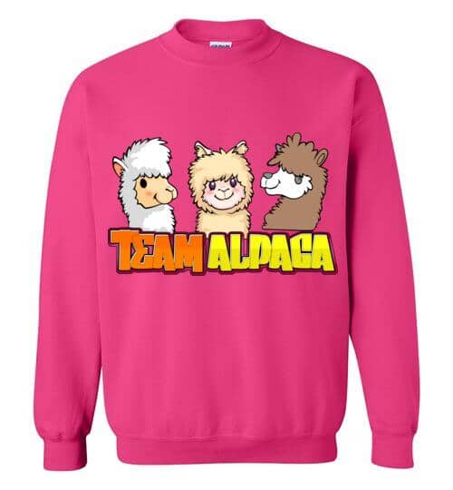 t-shirt: Team Alpaca Gildan Crewneck Sweatshirt Purely Alpaca