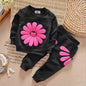 Spring Autumn Floral Outfit Set for Girls