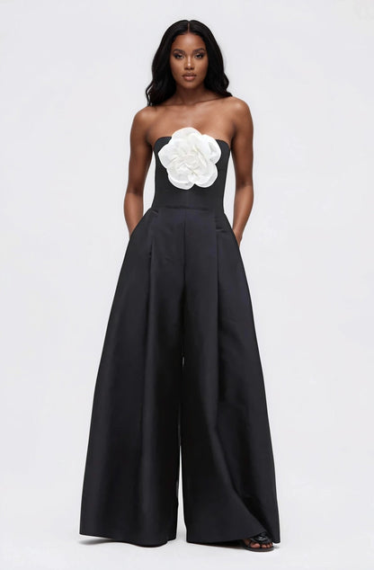Taffeta Bloom Jumpsuit – Black XO, Tina