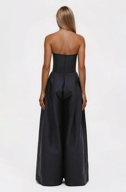 Taffeta Bloom Jumpsuit – Black XO, Tina