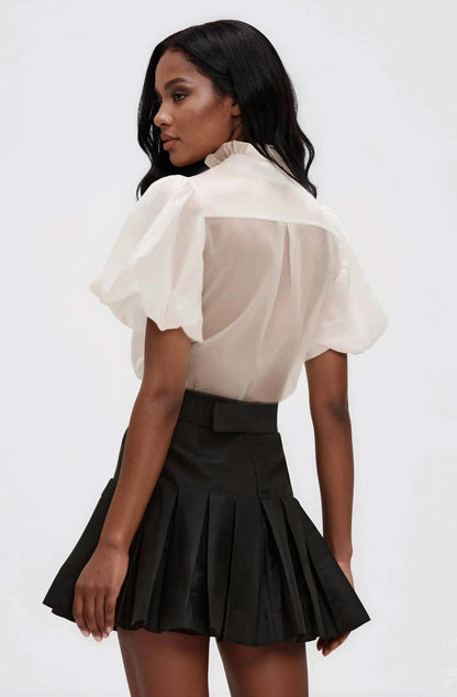 Taffeta Bloom Shirt – Off White XO, Tina