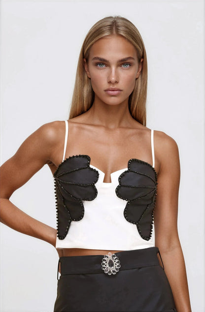 Taffeta Bloom Top - Off White XO, Tina