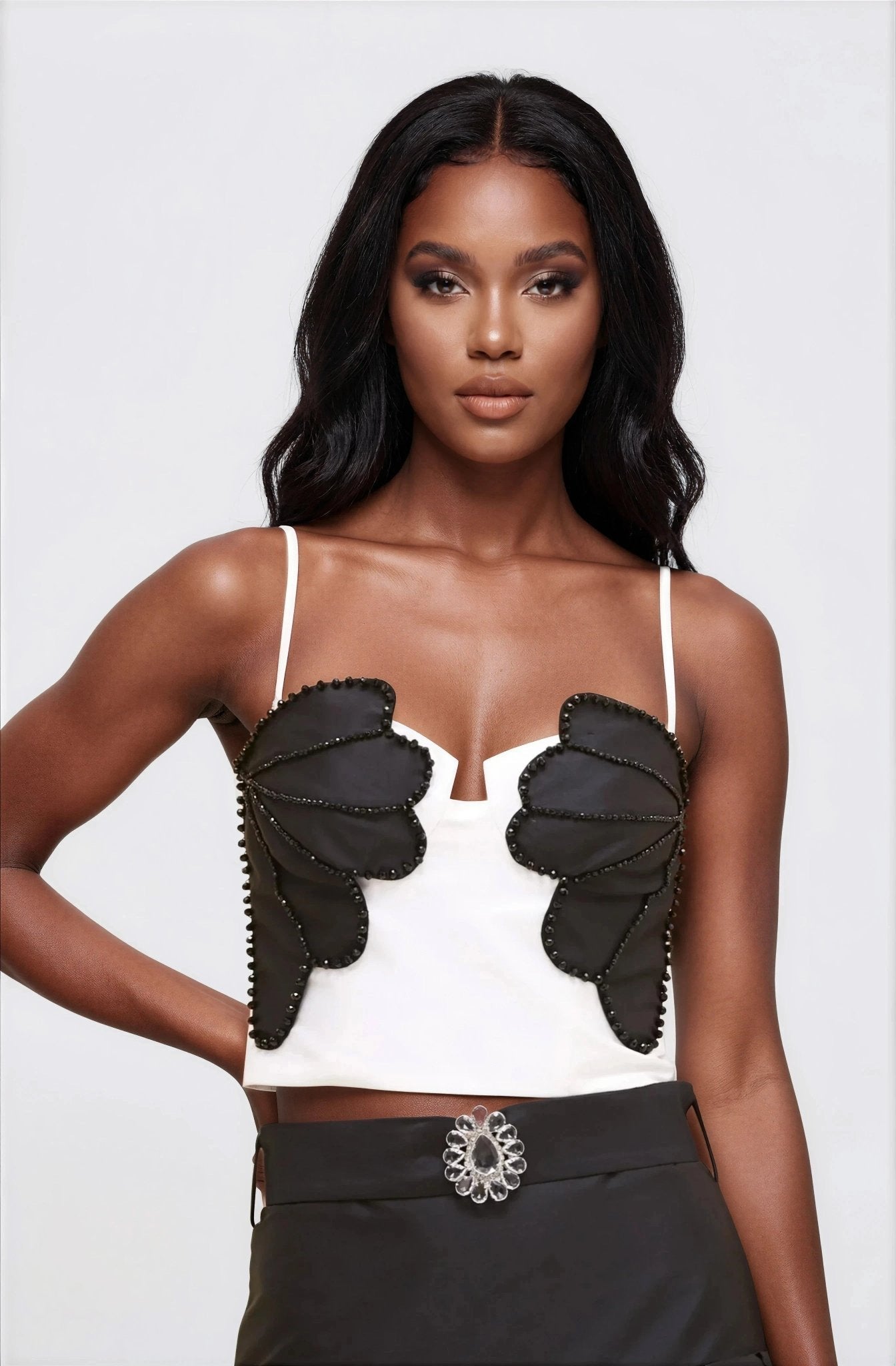Taffeta Bloom Top - Off White XO, Tina