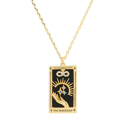 Tarot Card Pendant Necklace LUNAR VINES