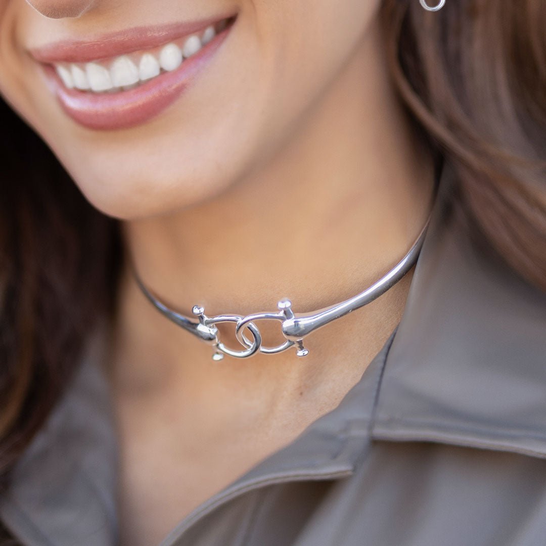 Talisman - Equestrian Horse Bit Choker Necklace in Silver Urban-Equestrian