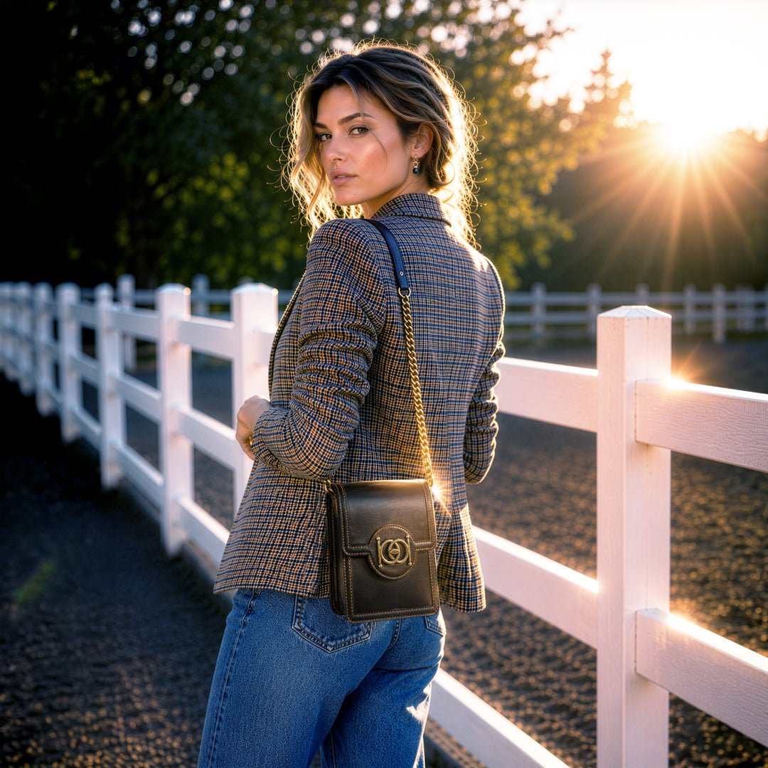 Talisman - Horse Bit Lock Phone Bag in Black Urban-Equestrian