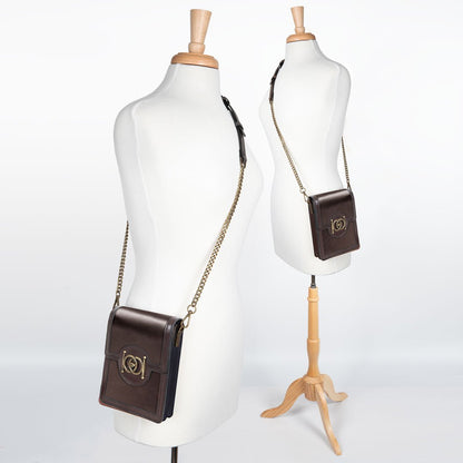Talisman - Horse Bit Lock Phone Bag in Brown Urban-Equestrian