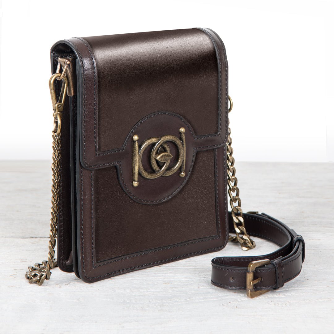 Talisman - Horse Bit Lock Phone Bag in Brown Urban-Equestrian