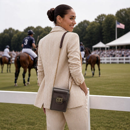 Talisman - Horse Bit Lock Phone Bag in Brown Urban-Equestrian
