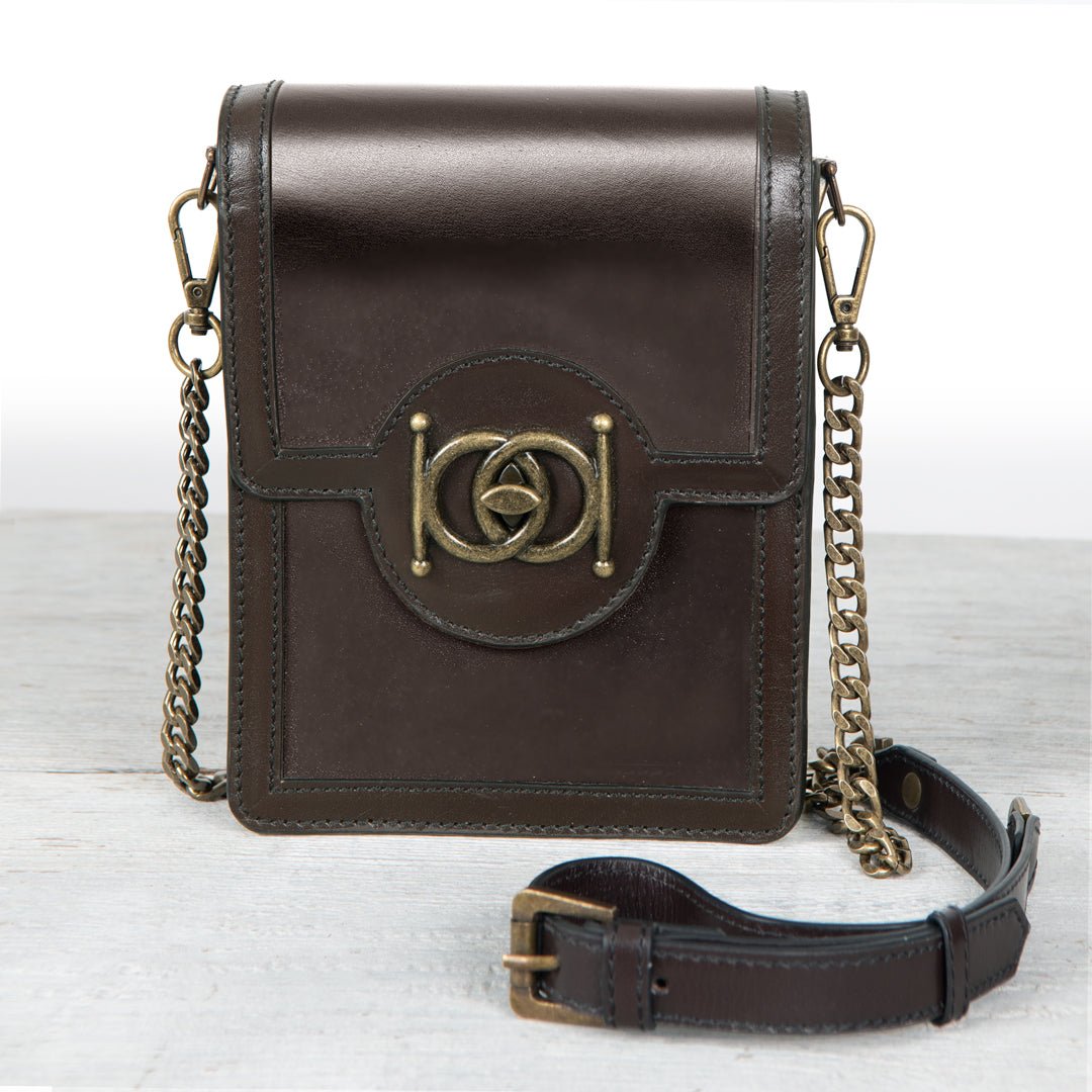 Talisman - Horse Bit Lock Phone Bag in Brown Urban-Equestrian