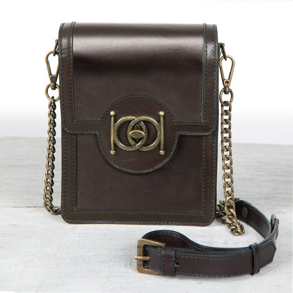 Talisman - Horse Bit Lock Phone Bag in Brown Urban-Equestrian