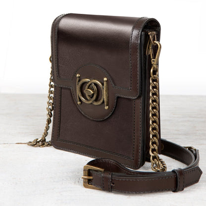 Talisman - Horse Bit Lock Phone Bag in Brown Urban-Equestrian