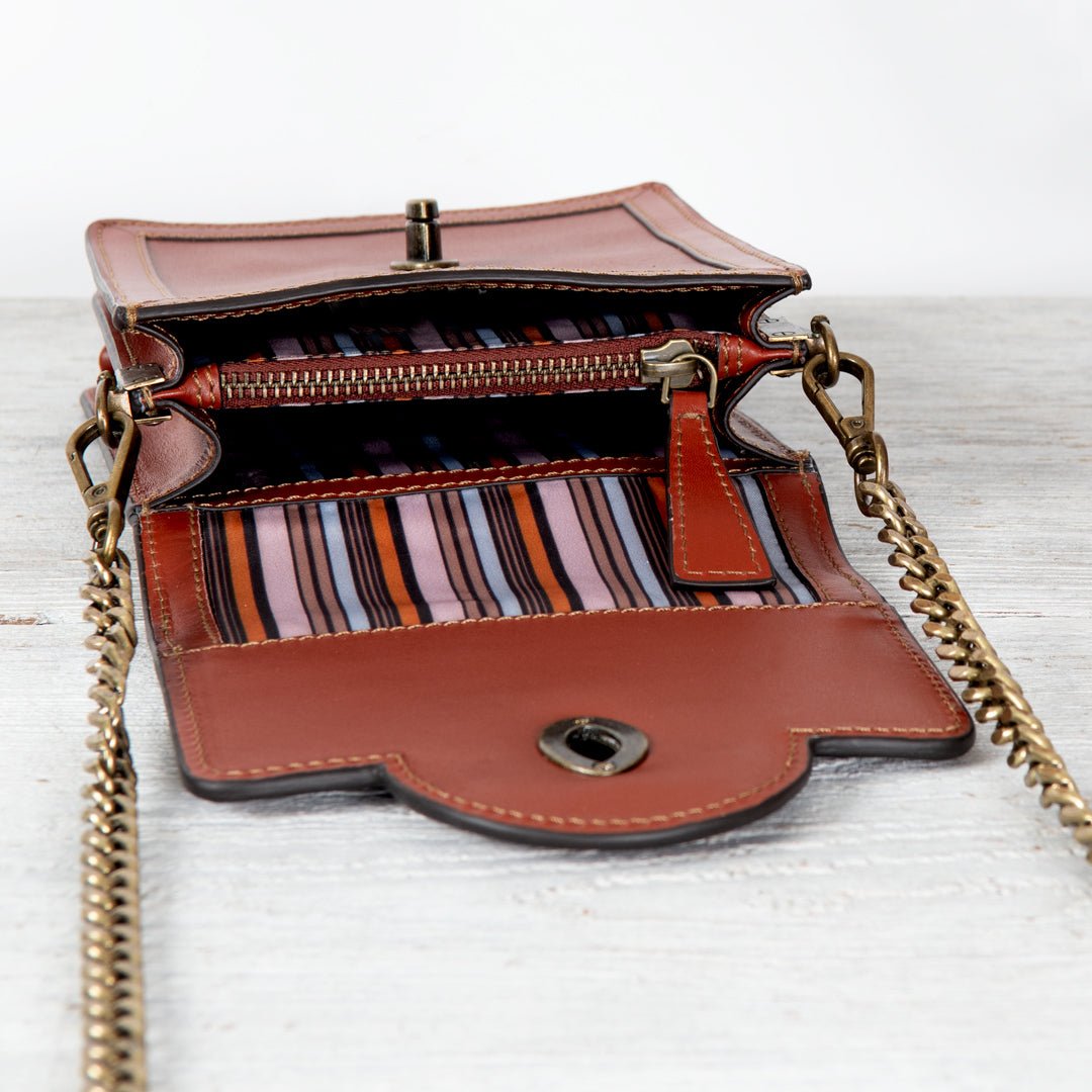 Talisman - Horse Bit Lock Phone Bag in Cognac Urban-Equestrian