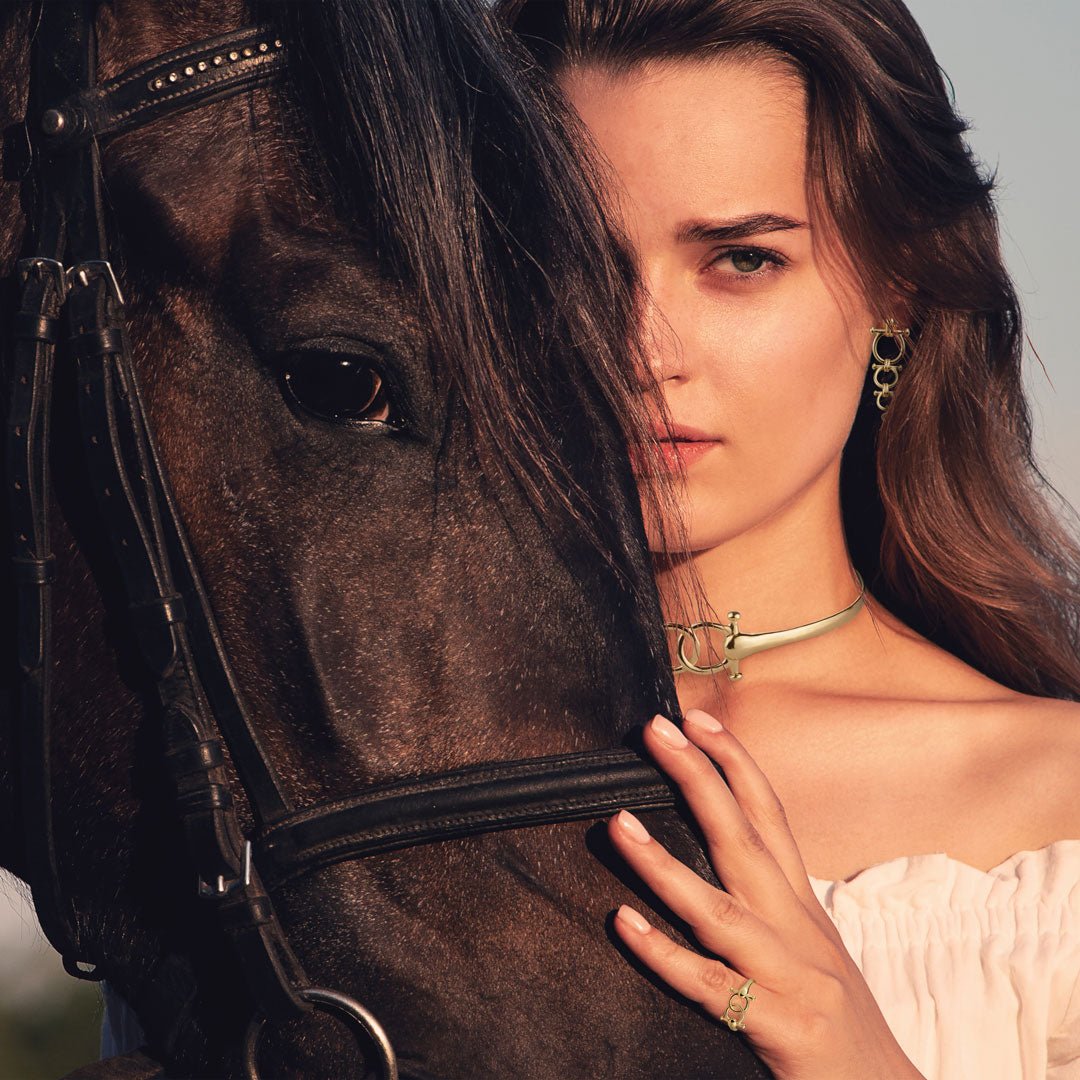Talisman - Horse Bit Equestrian Ring in Gold Urban-Equestrian