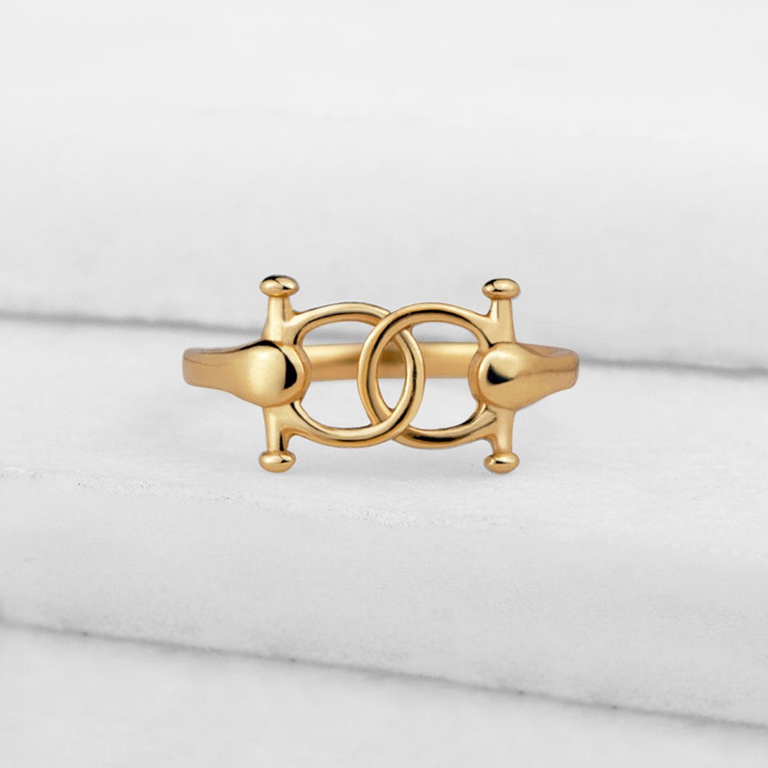 Talisman - Horse Bit Equestrian Ring in Gold Urban-Equestrian