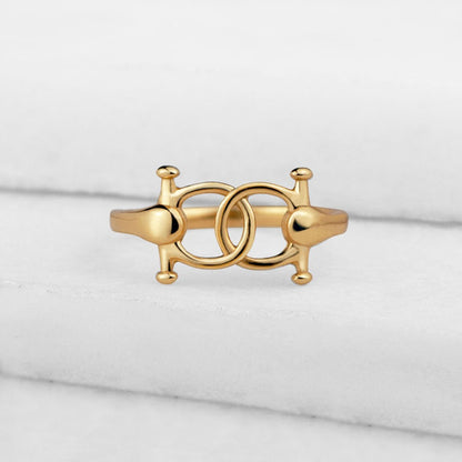 Talisman - Horse Bit Equestrian Ring in Gold Urban-Equestrian