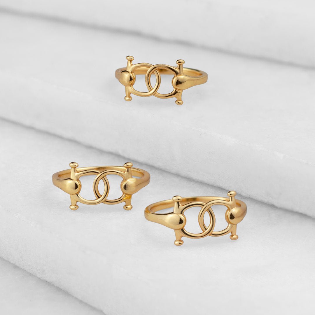 Talisman - Horse Bit Equestrian Ring in Gold Urban-Equestrian