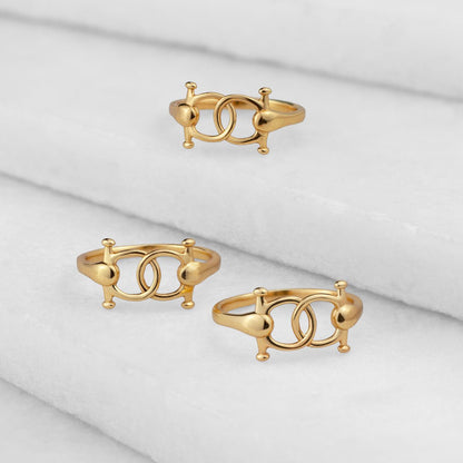 Talisman - Horse Bit Equestrian Ring in Gold Urban-Equestrian