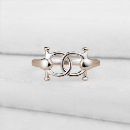 Talisman - Horse Bit Equestrian Ring in Silver Urban-Equestrian