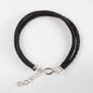 Tally - Braided Leather Horseshoe Coin Bracelet in Black Urban-Equestrian