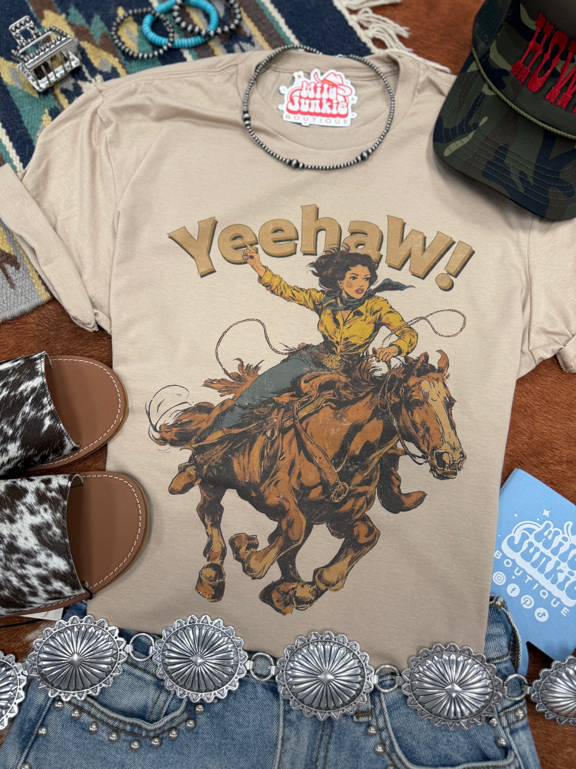 Yeehaw! Cowgirl Graphic Tee Wild Junkie