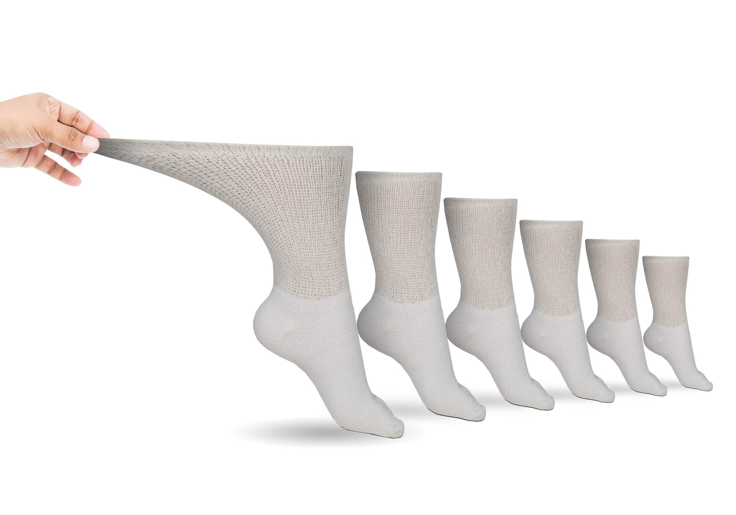 Non-binding Cotton Diabetic Crew Socks (6-pair Pack) DSC