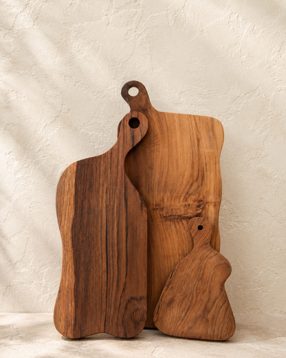 Teak Wavy Charcuterie Boards Village Thrive