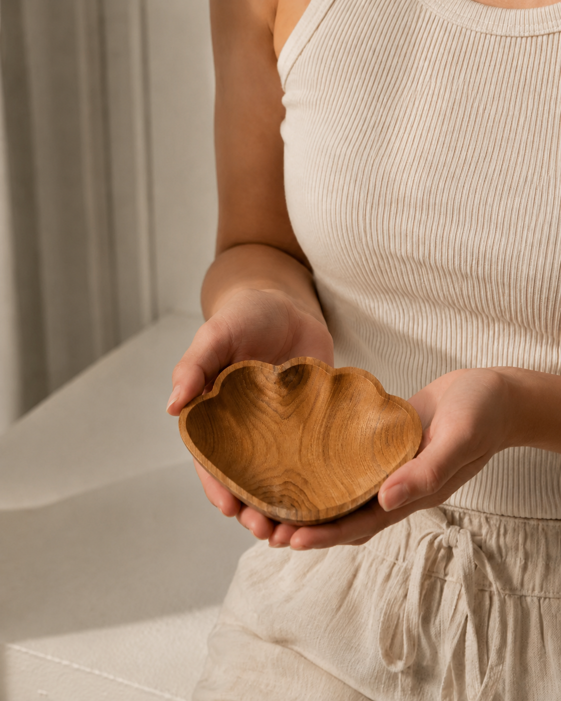 Teak Shell Catch All Village Thrive