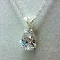 Teardrop Shaped Zirconia Pendant Copper Necklace