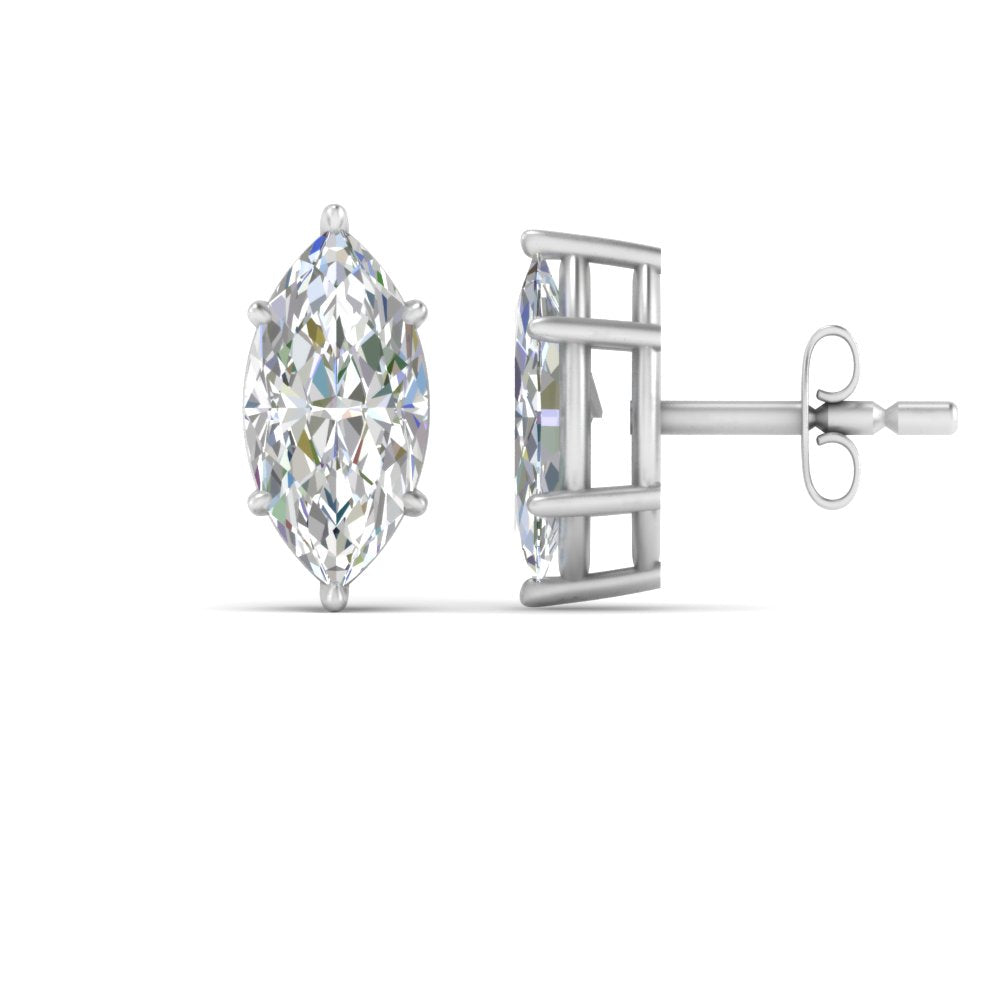 Marquise Diamond 6 Prong Stud Earrings Fascinating Diamonds
