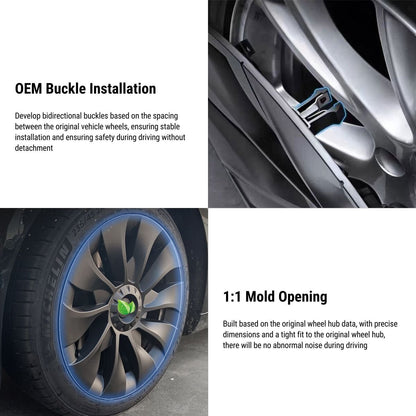 TESERY 18″ 19″ Hubcaps for Model 3/Y (4PCS) Tesery Official Store