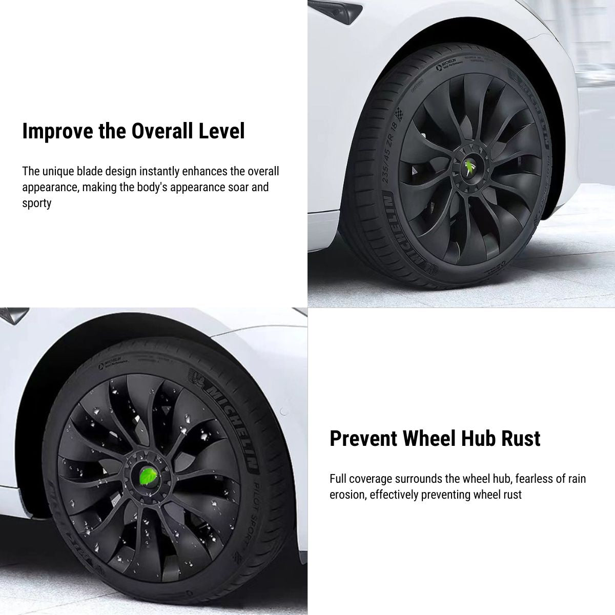 TESERY 18″ 19″ Hubcaps for Model 3/Y (4PCS) Tesery Official Store