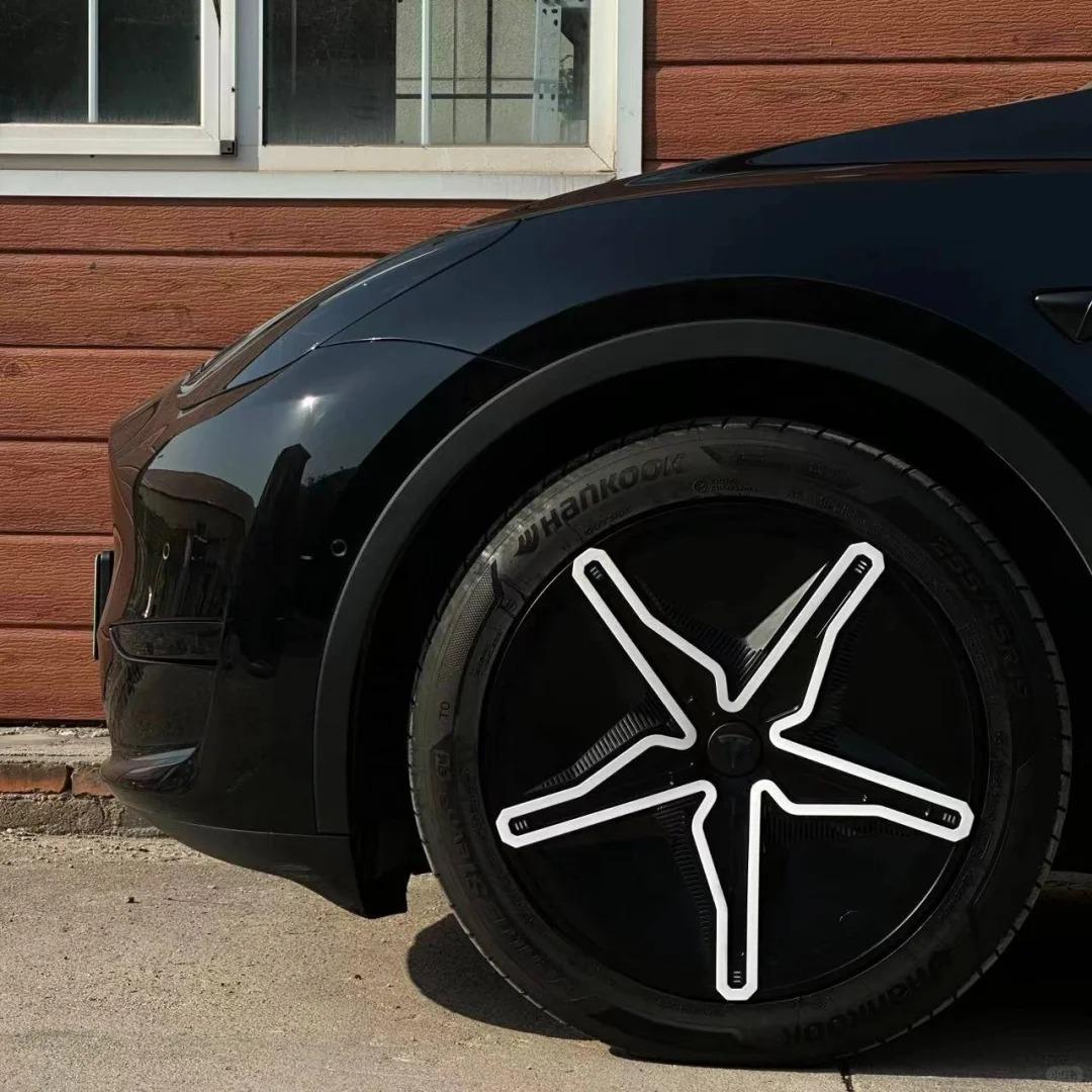 Starfish Style ABS Hubcaps for Model 3/Y | 18"/19" | 4-Piece Set | 2 Colors | Full Edge Coverage | Snap-On Install Tesery Official Store
