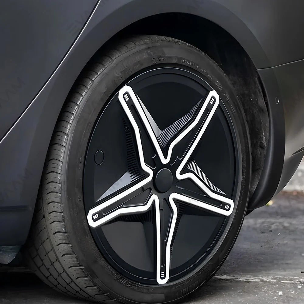 Starfish Style ABS Hubcaps for Model 3/Y | 18"/19" | 4-Piece Set | 2 Colors | Full Edge Coverage | Snap-On Install Tesery Official Store