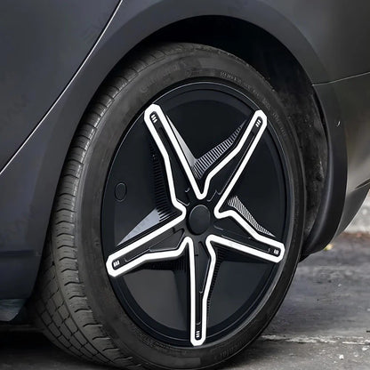 Starfish Style ABS Hubcaps for Model 3/Y | 18"/19" | 4-Piece Set | 2 Colors | Full Edge Coverage | Snap-On Install Tesery Official Store