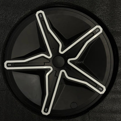 Starfish Style ABS Hubcaps for Model 3/Y | 18"/19" | 4-Piece Set | 2 Colors | Full Edge Coverage | Snap-On Install Tesery Official Store