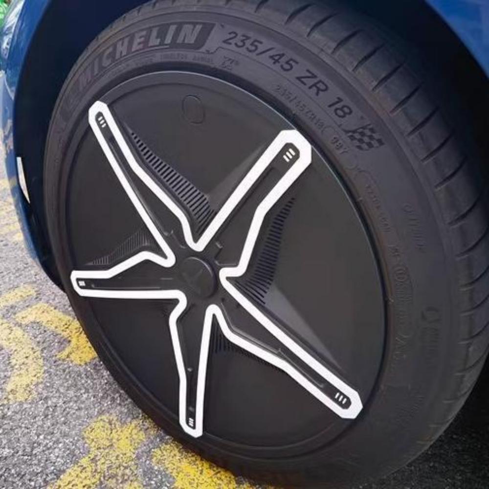 Starfish Style ABS Hubcaps for Model 3/Y | 18"/19" | 4-Piece Set | 2 Colors | Full Edge Coverage | Snap-On Install Tesery Official Store