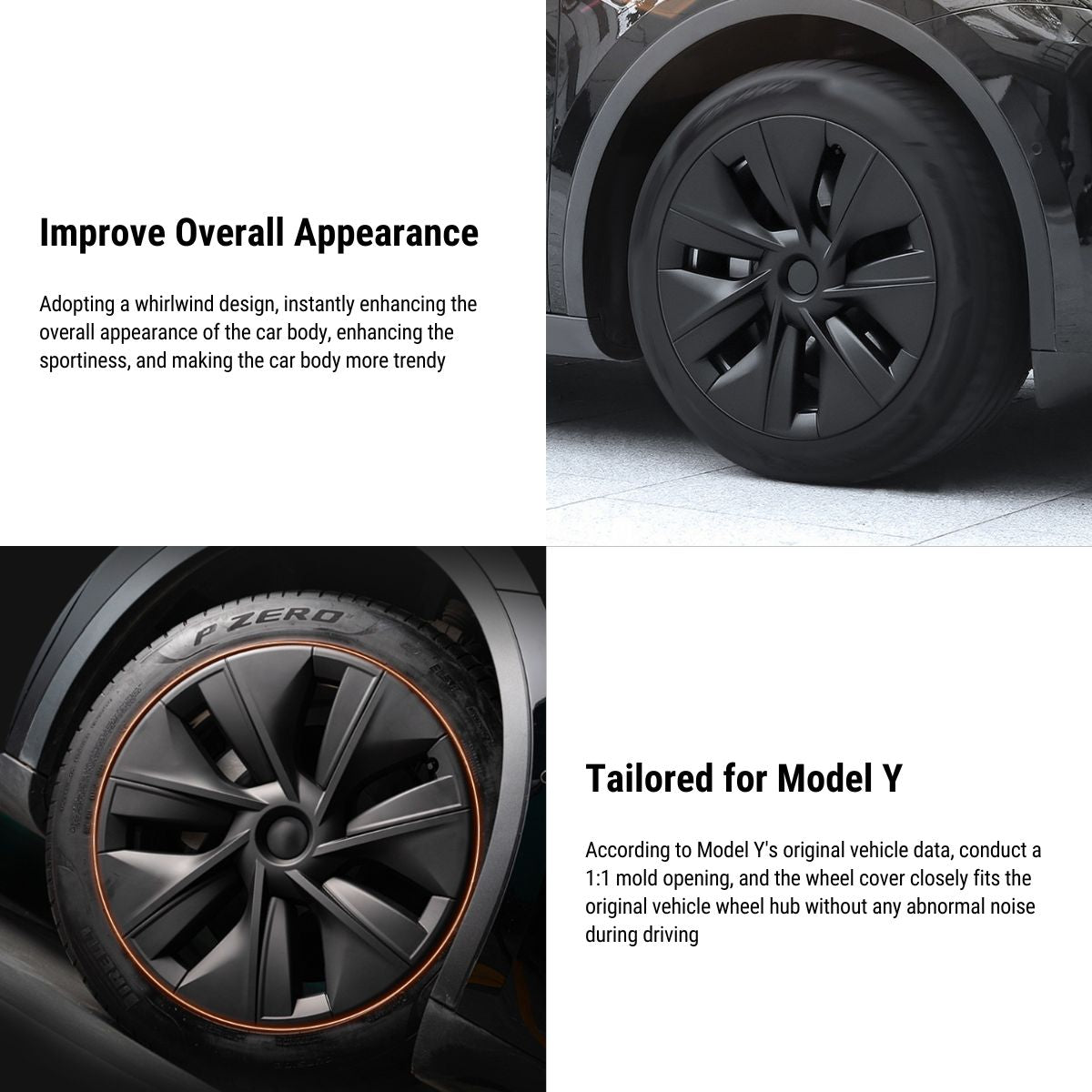 TESERY 19″ Gemini Dark Wheels Cover for Model Y (4PCS) Tesery Official Store